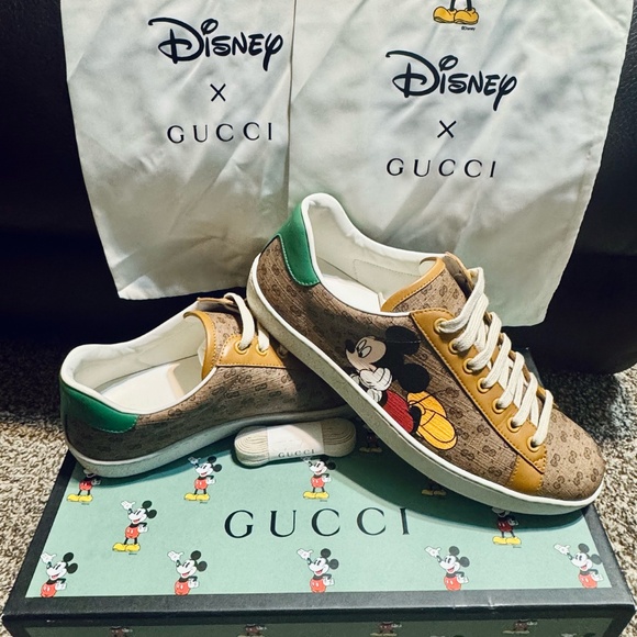 Gucci Disney x Ace Low 'Mickey Mouse - Beige' - Picture 1 of 5